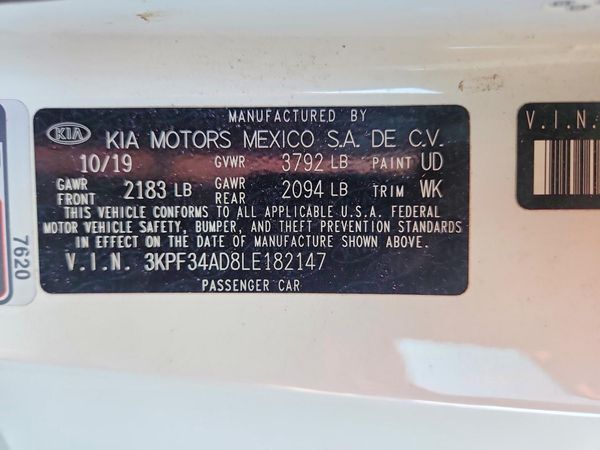 2020 KIA FORTE GT Line