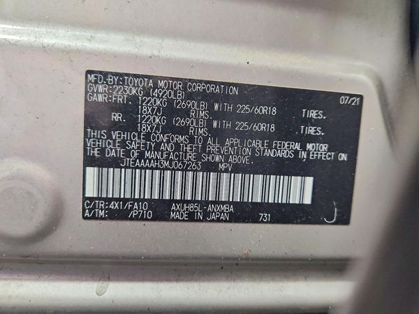 2021 TOYOTA VENZA
