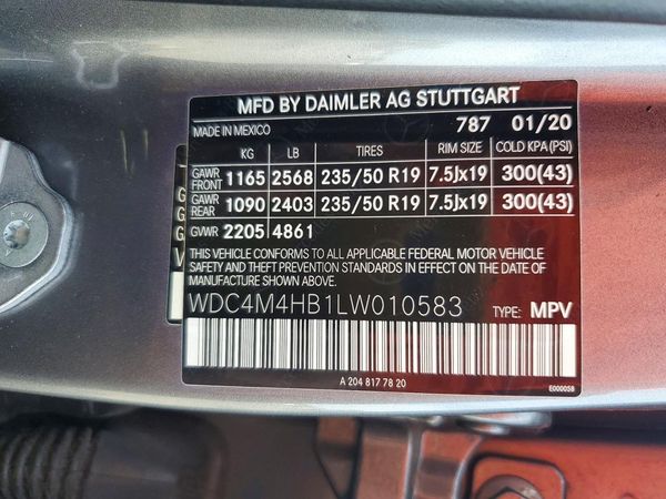 2020 MERCEDES-BENZ GLB GLB250-4M