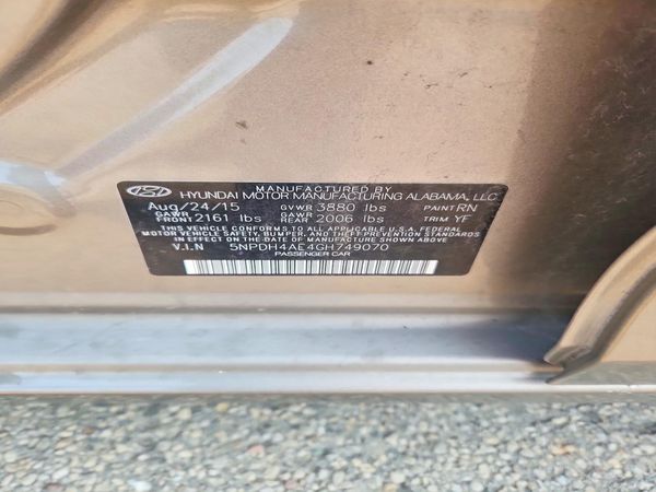 2016 HYUNDAI ELANTRA