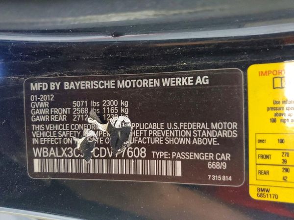 2012 BMW 650