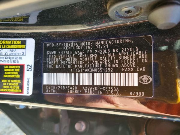 2021 TOYOTA CAMRY SE