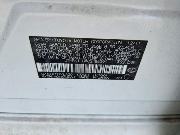 2012 LEXUS ES 350
