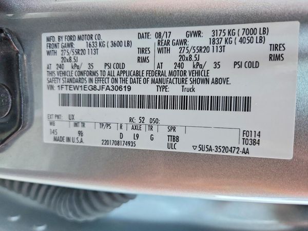 2018 FORD F150