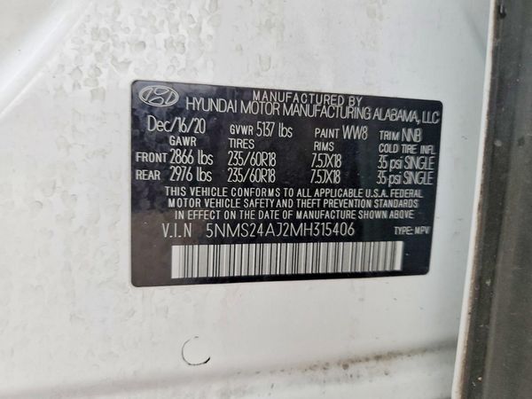 2021 HYUNDAI SANTA FE SEL
