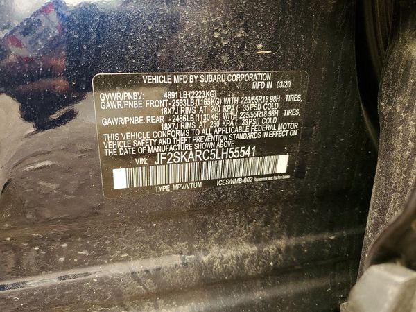 2020 SUBARU FORESTER