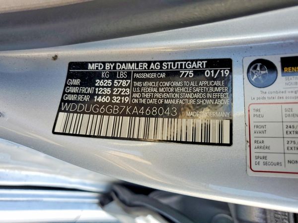 2019 MERCEDES-BENZ S S450