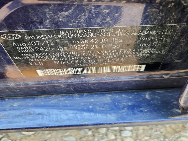 2013 HYUNDAI SONATA