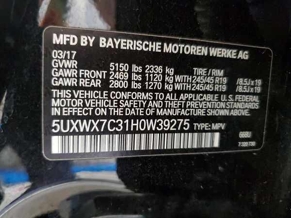 2017 BMW X3 xDrive35i
