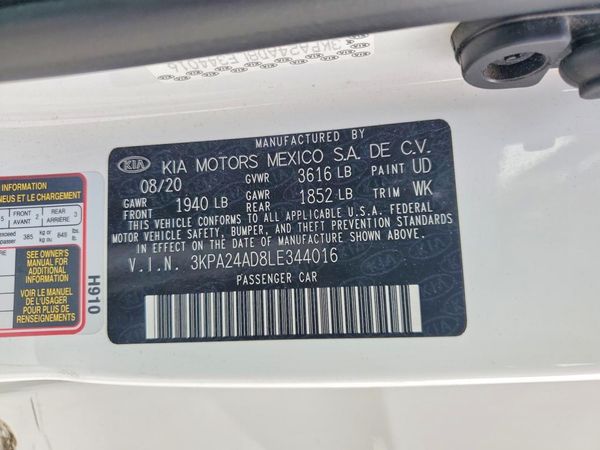 2020 KIA RIO LX, S