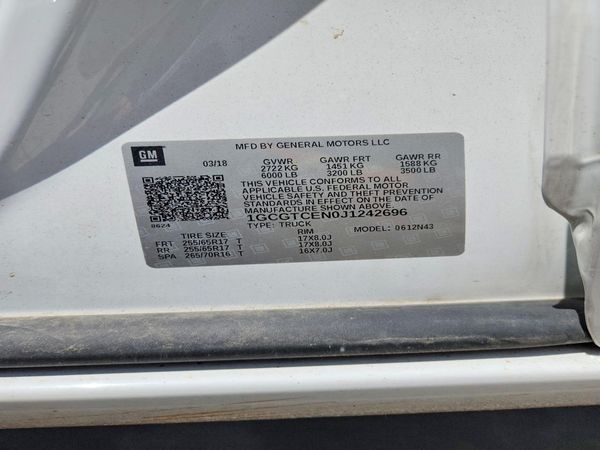 2018 CHEVROLET COLORADO LT