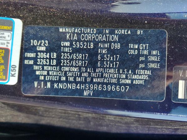 2024 KIA CARNIVAL LX, LX Seat Package