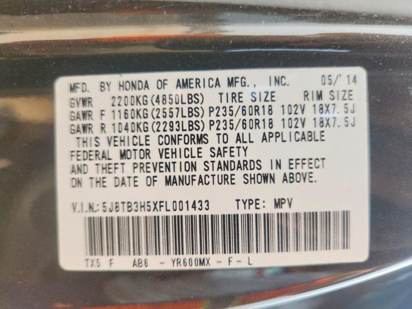 2015 ACURA RDX Technology Package