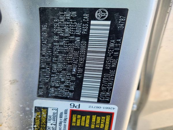 2014 TOYOTA CAMRY