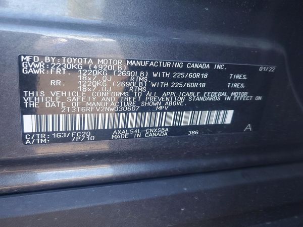 2022 TOYOTA RAV4 SE