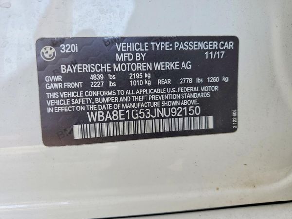 2018 BMW 320 SA