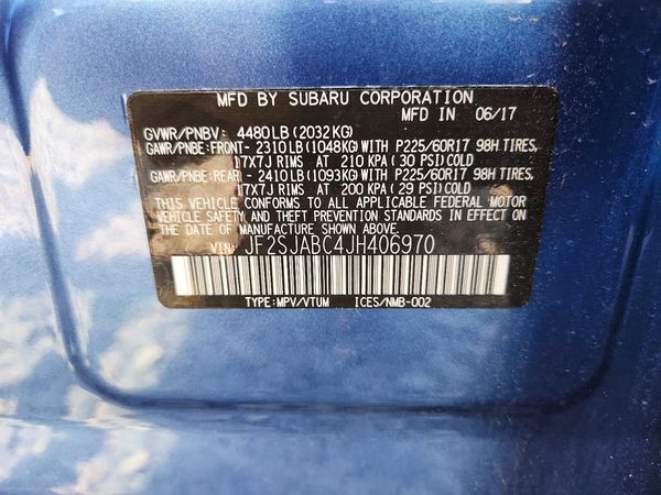 2018 SUBARU FORESTER Base P