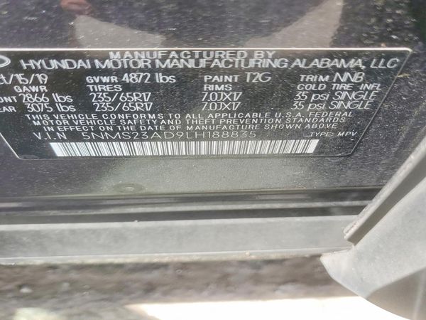 2020 HYUNDAI SANTA FE SE