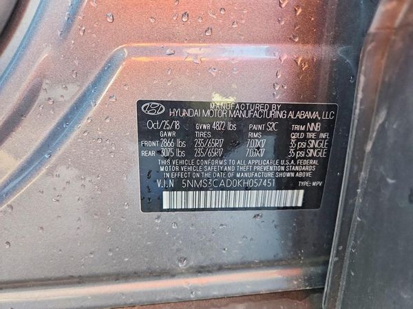 2019 HYUNDAI SANTA FE SEL, SEL Plus
