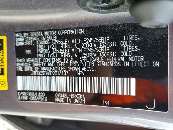 2013 TOYOTA HIGHLANDER Base/Hybrid