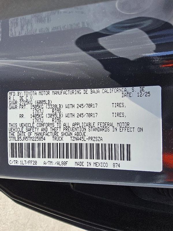2026 TOYOTA TACOMA