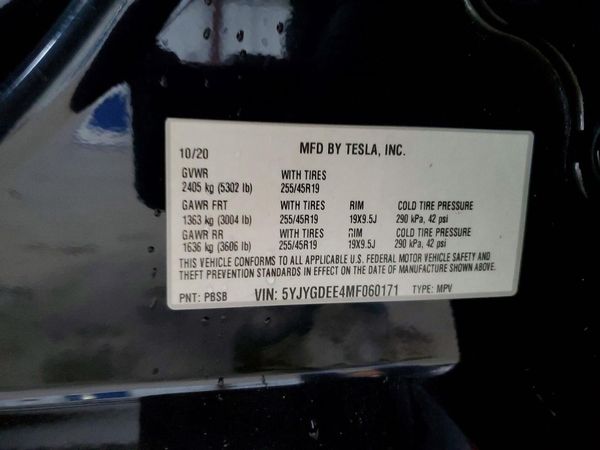 2021 TESLA MODEL Y