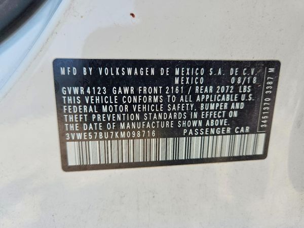 2019 VOLKSWAGEN JETTA SEL