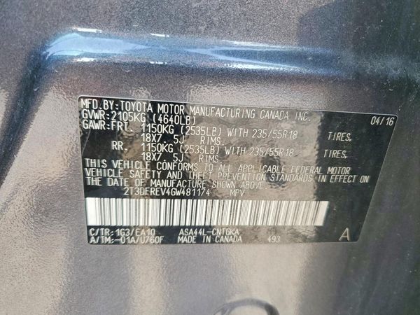 2016 TOYOTA RAV4 Limited (G Grade)