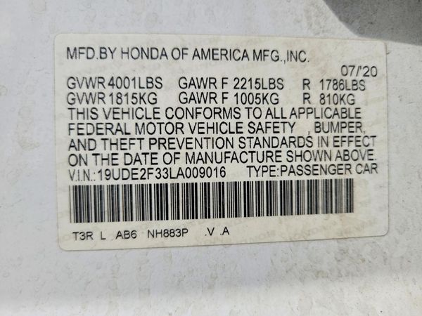 2020 ACURA ILX Base/Acura Watch Plus