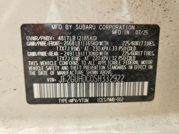 2025 SUBARU CROSSTREK Premium