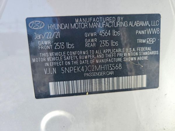 2021 HYUNDAI SONATA