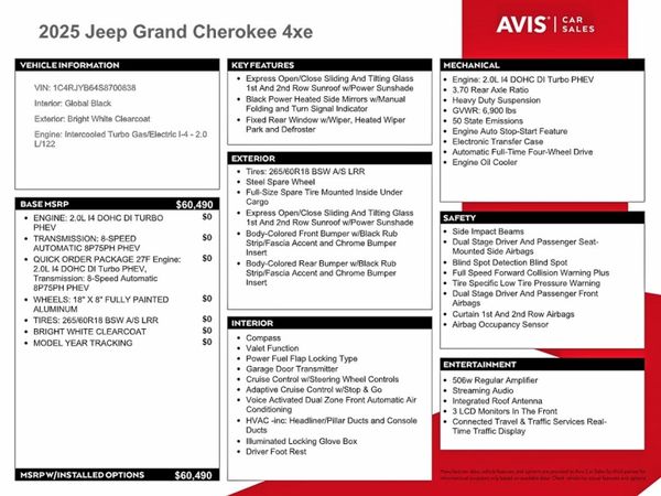 2025 JEEP GRAND CHEROKEE 4XE