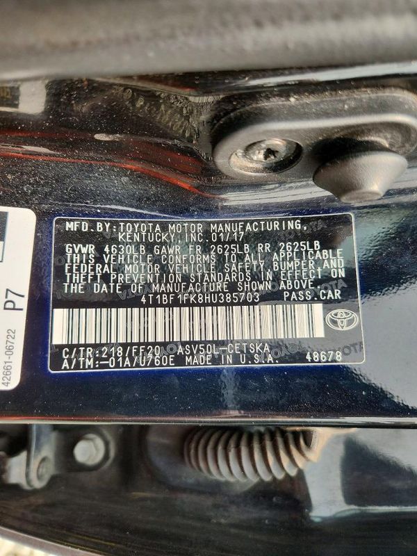 2017 TOYOTA CAMRY LE/SE/XLE/XSE