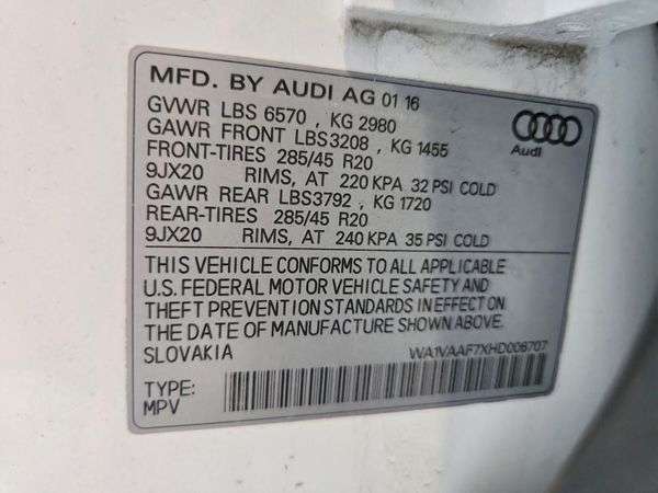 2017 AUDI Q7 quattro Prestige