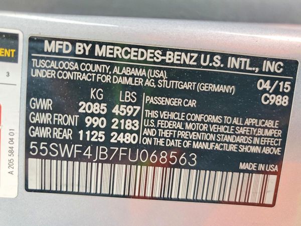 2015 MERCEDES-BENZ C Base
