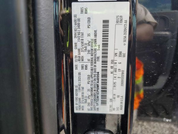 2021 FORD F150