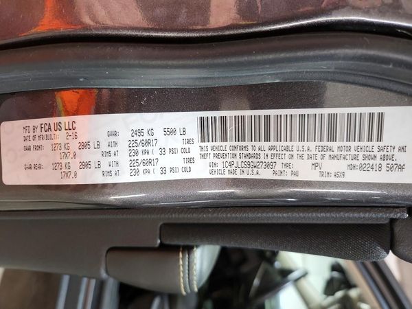 2016 JEEP CHEROKEE Latitude/Longitude/North