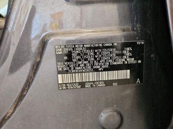 2015 TOYOTA RAV4 Limited (G Grade)
