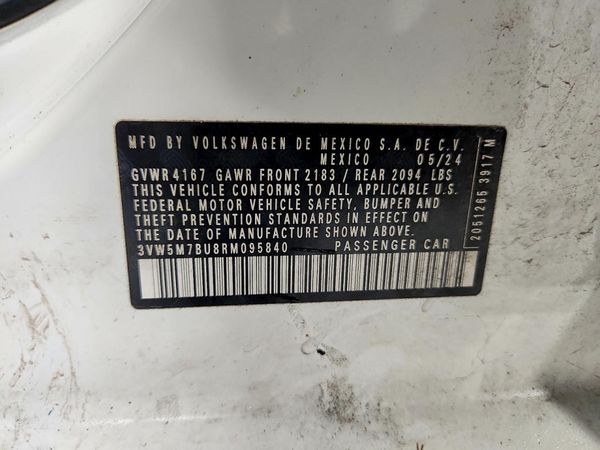 2024 VOLKSWAGEN JETTA S, S (AQ301 Trans)