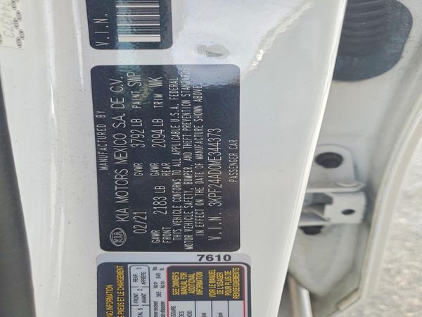 2021 KIA FORTE