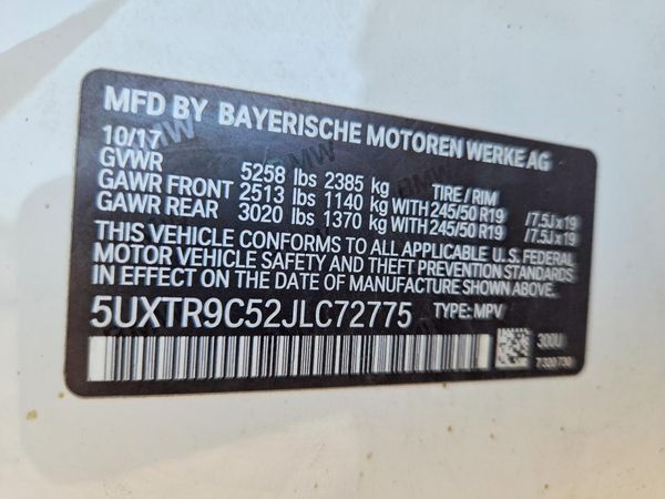 2018 BMW X3 sDrive30i