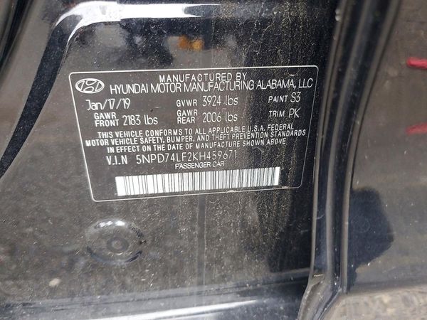 2019 HYUNDAI ELANTRA