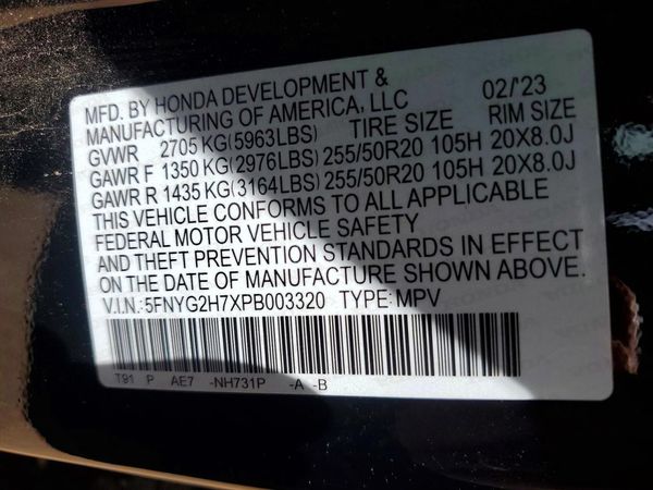 2023 HONDA PILOT TRG