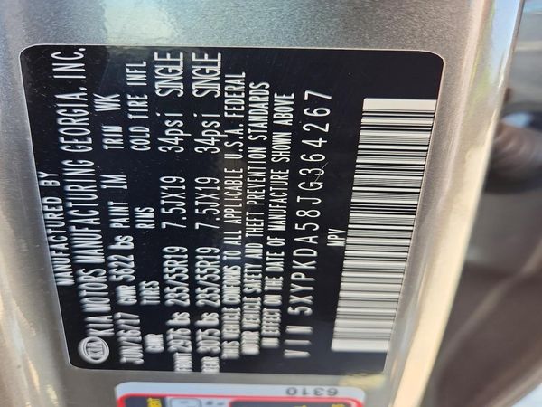 2018 KIA SORENTO SX, SXL