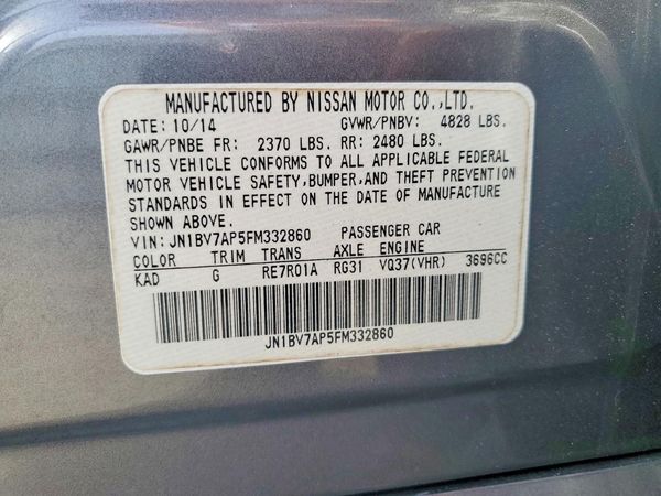 2015 INFINITI Q50