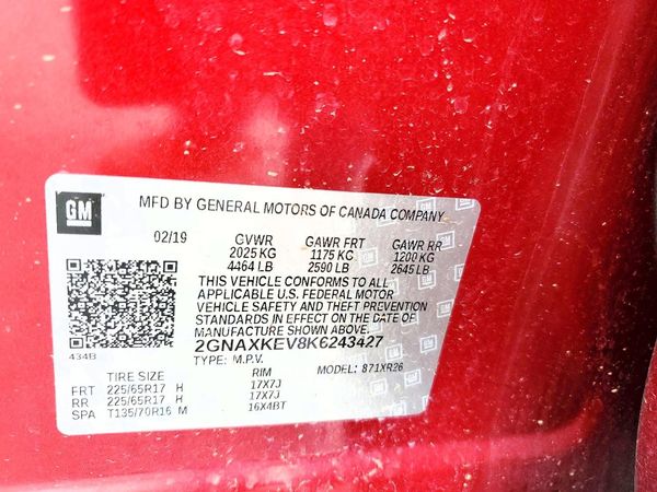 2019 CHEVROLET EQUINOX LT (1LT)