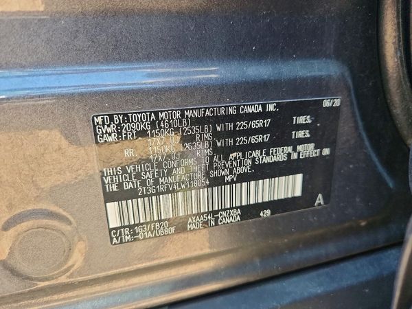 2020 TOYOTA RAV4 LE