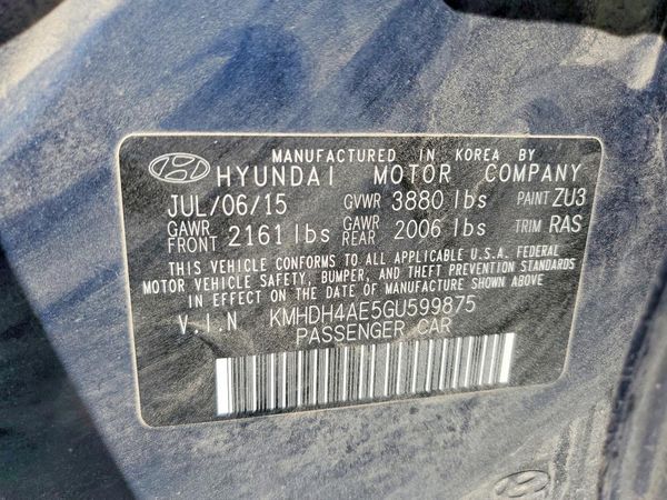 2016 HYUNDAI ELANTRA
