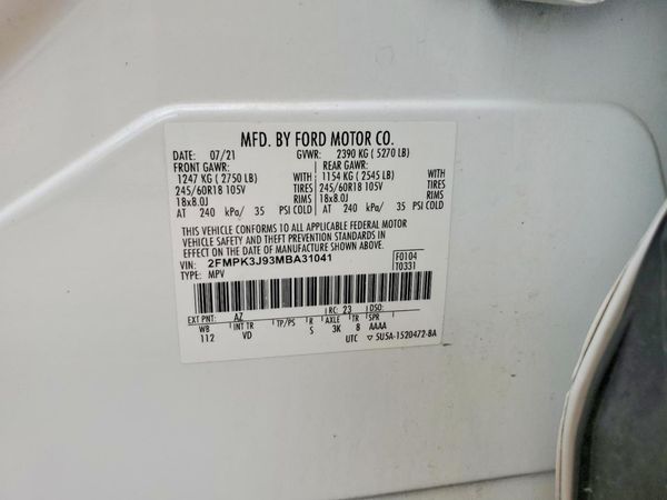 2021 FORD EDGE SEL