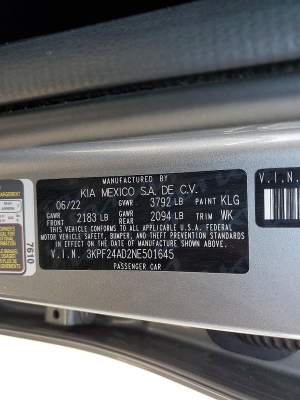 2022 KIA FORTE